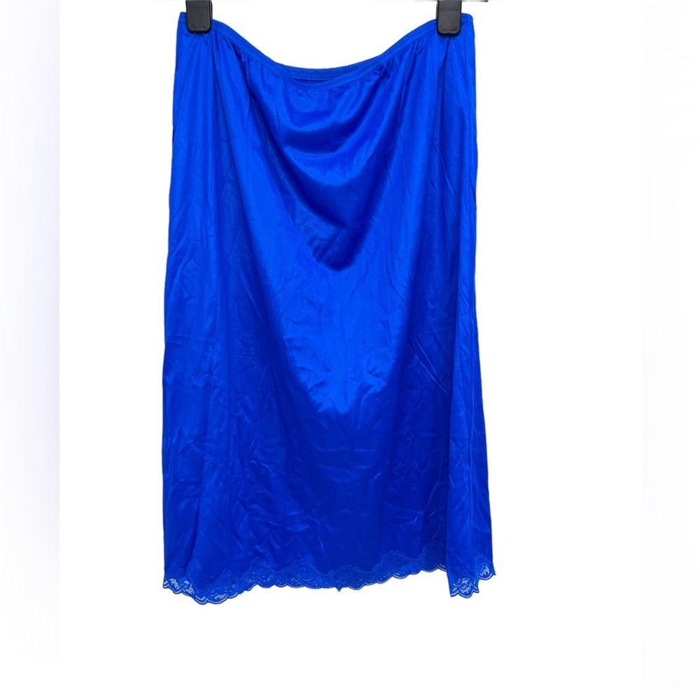 Vintage slip on Skirt size large bleu